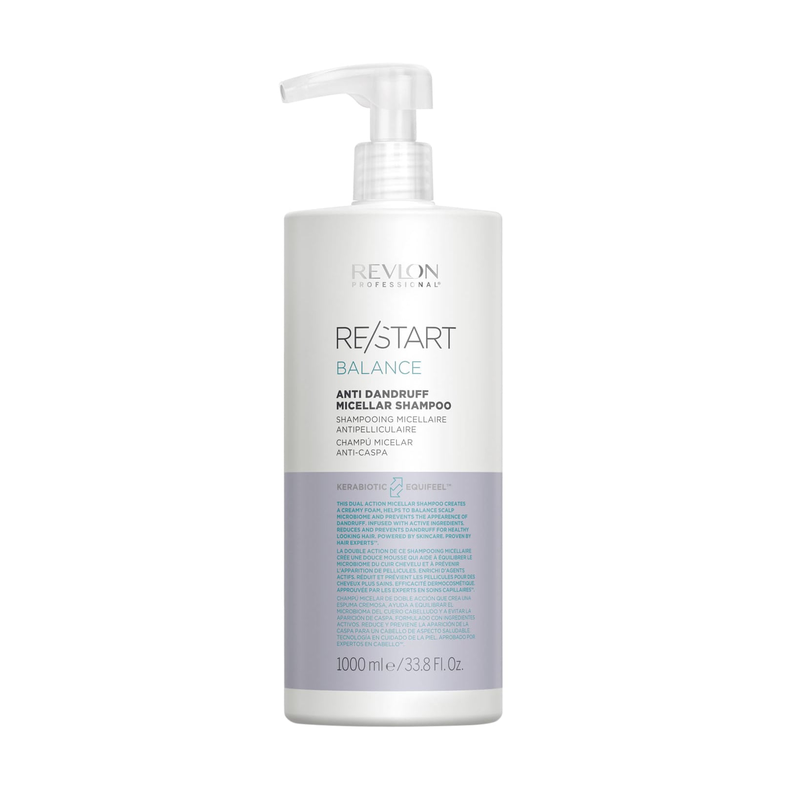 Міцелярний шампунь для волосся Revlon Professional Restart Balance Anti Dandruff Micellar Shampoo проти лупи, 1 л